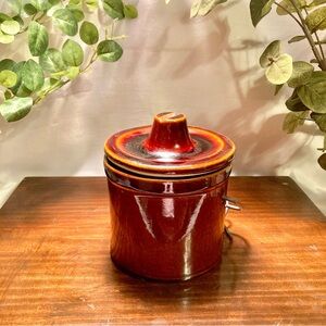 Vintage Brown Ceramic Canister Jar